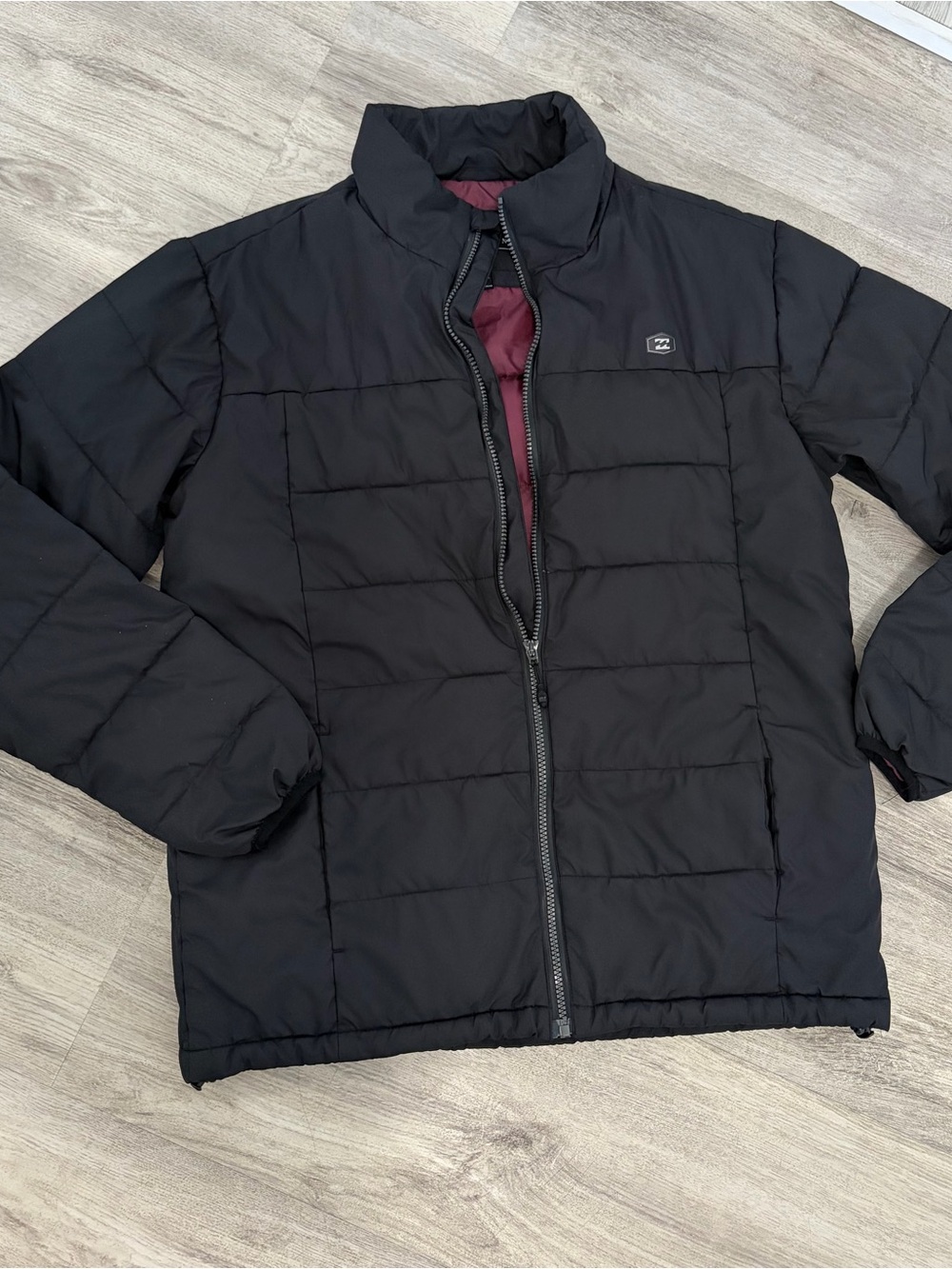 Billabong lightweight quilted puffer jacket Womens Black Small Outdoor Hiking